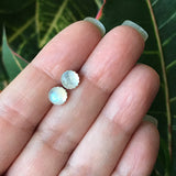 Moonstone Gemstone Stud Earrings