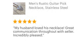 Men's Rustic Guitar Pick Chain Necklace