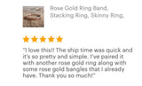 Rose Gold Hammered Ring Band