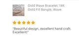 Gold Saddle<br>Bangle Bracelet
