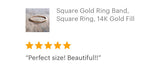 Gold Square Ring
