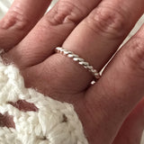 Sterling Silver Twisted Rope Ring