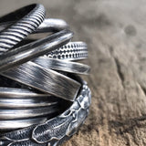 Men's Pyramid Open Cuff Bracelet