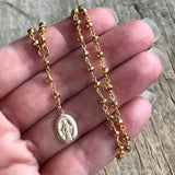 Gold Rosary Necklace