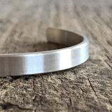 Men's Flat Open Cuff<br>Bangle Bracelet