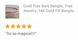 Gold Tree Bark<br>Bangle Bracelet