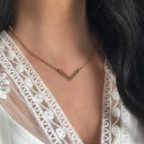 Gold Chevron Necklace