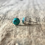 Turquoise Gemstone Stud Earrings