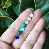 Light Labradorite Gemstone Stud Earrings