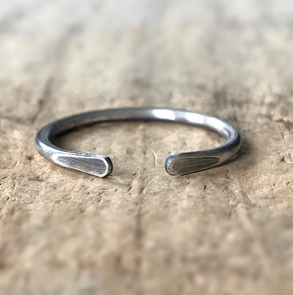 Oxidized Silver Cuff Ring