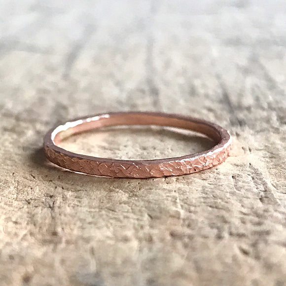Rose Gold Raw Silk Ring