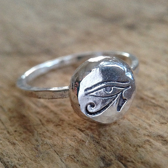 Sterling Silver Eye of Horus Ring
