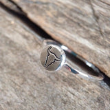 Sterling Silver Texas Longhorns Ring