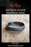 Antique Silver Mermaid Ring