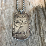 Men's Distressed Dog Tag Necklace - TesoroDelSol