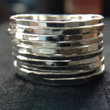 Set of 10 Rose Gold Stacking Rings
