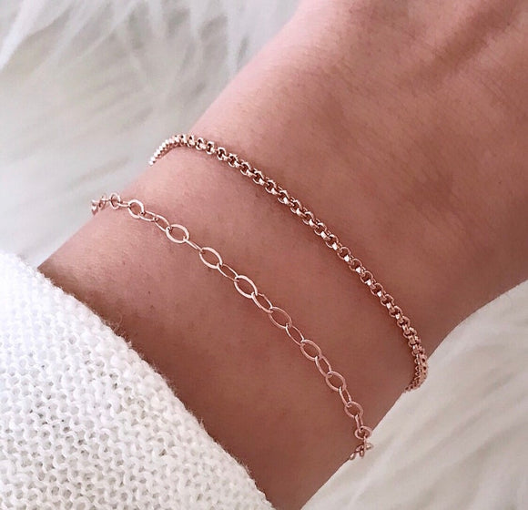 Rose Gold Chain Bracelets