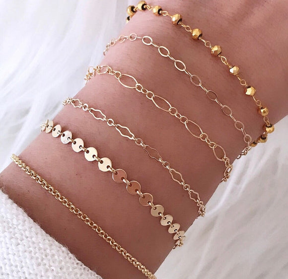 Gold Chain Bracelets