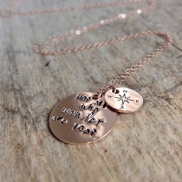 Rose Gold Wanderlust Necklace