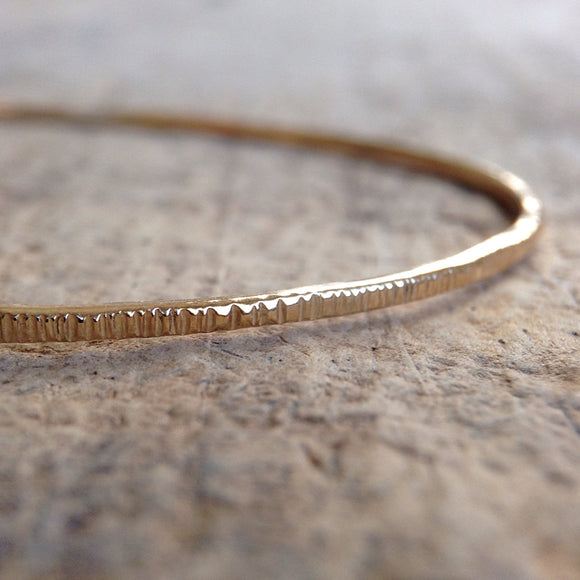 Gold Tree Bark<br>Bangle Bracelet