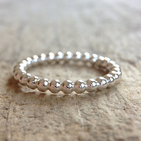 Sterling Silver Bead Ring