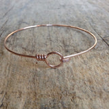 Rose Gold Hook and Eye<br>Bangle Bracelet