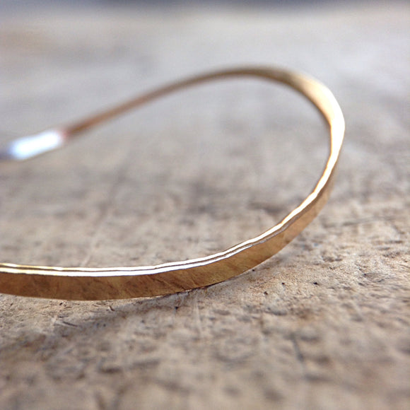 Gold Saddle<br>Bangle Bracelet