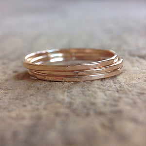Set of 3 Gold Stacking Rings
