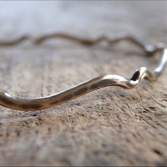 Vintage Brass Bangle Bracelet, Scroll Bangle, Moroccan Bracelet, Stackable Bangle, Bohemian Bracelet, Bohemian Jewelry - TesoroDelSol