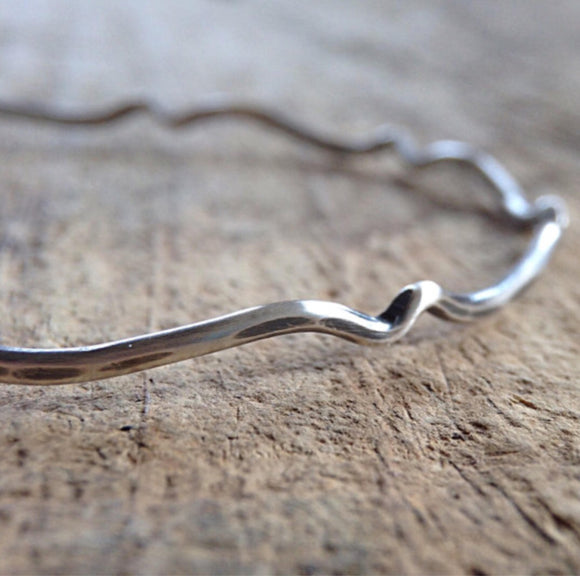 Antique Silver Moroccan<br>Bangle Bracelet