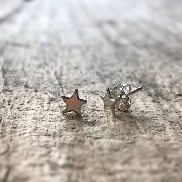 Sterling Silver Star Stud Earrings