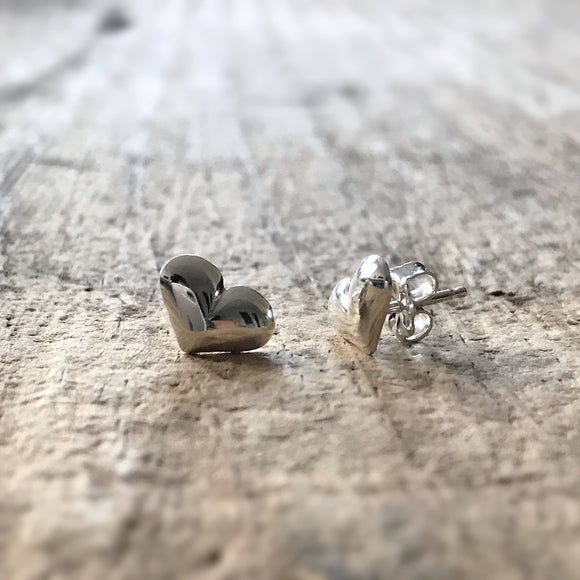 Puffy Heart Stud Earrings
