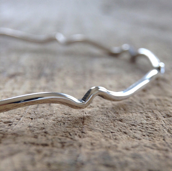 Sterling Silver Moroccan<br>Bangle Bracelet
