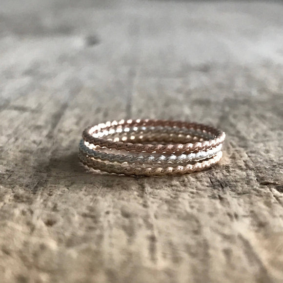 Set of 3 Twist Rings - TesoroDelSol