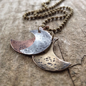 Men's Rustic Moon Phases Necklace - TesoroDelSol