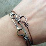 Sterling Silver Hook and Eye Bangle - TesoroDelSol