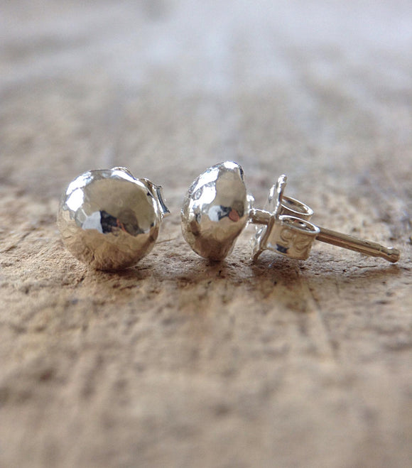 Sterling Silver Dome Stud Earrings