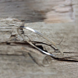 Sterling Silver Square Hammered Bangle - TesoroDelSol