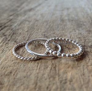 Sterling Silver Ring Set - TesoroDelSol