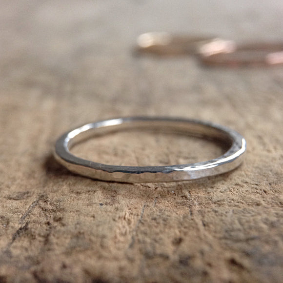 Sterling Silver Hammered Ring