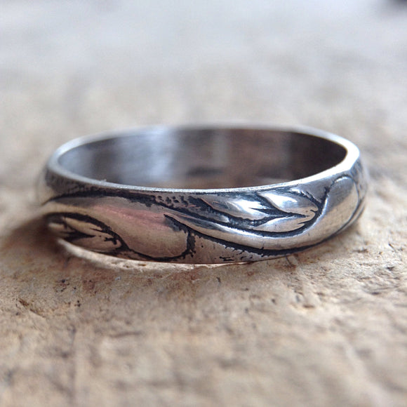 Antique Sterling Silver Flourish Ring