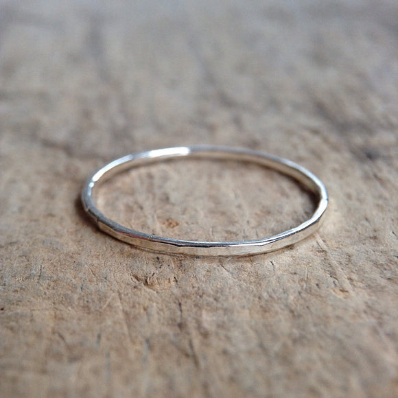 One Sterling Silver Skinny Ring