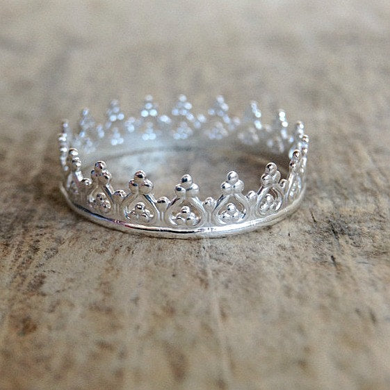 Sterling Silver Crown Ring