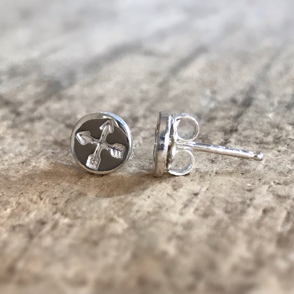 Crossing Arrows Stud Earrings