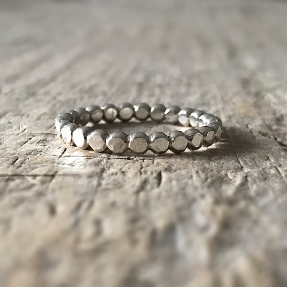 Sterling Silver Pebble Ring