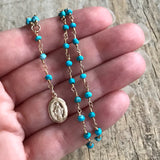 Turquoise Rosary Necklace
