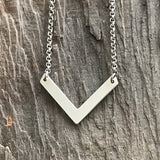 Sterling Silver Chevron Necklace