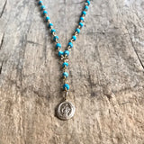 Turquoise Rosary Necklace