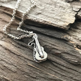 Sterling Silver Spanish Guitar Necklace
