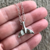 Sterling Silver Whale Tail Necklace